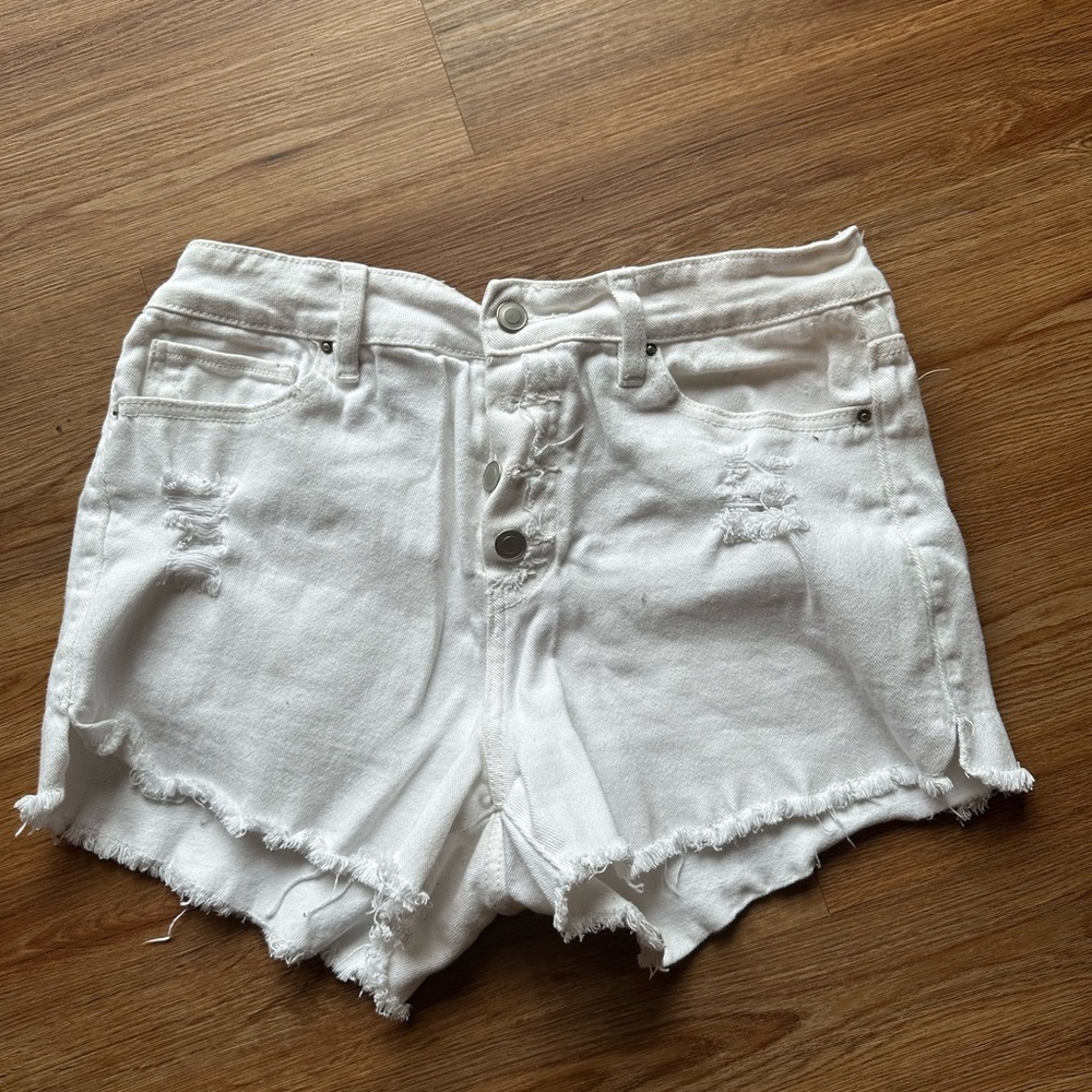 Jean shorts white cutoff